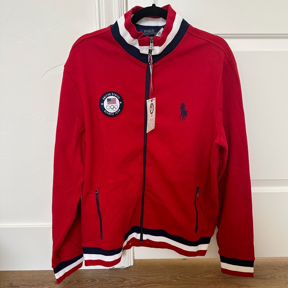 Men’s Official Team USA Olympic Zip-Up Sweatshirt Polo Ralph Lauren